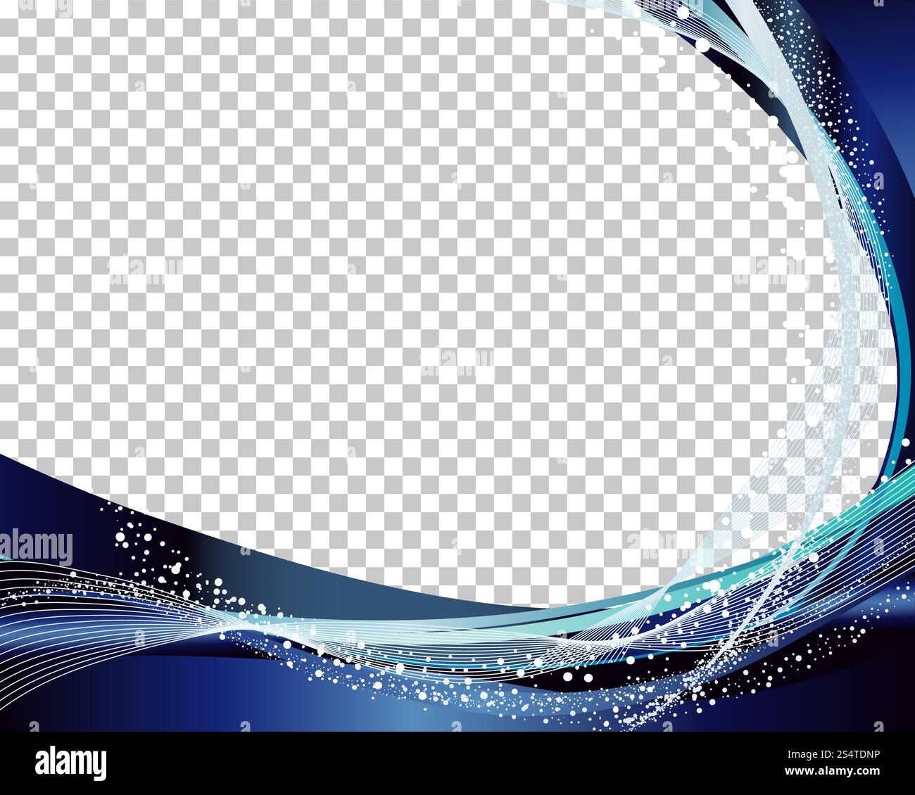 Abstract frame with stars and bubbles and transparency grid on back ...