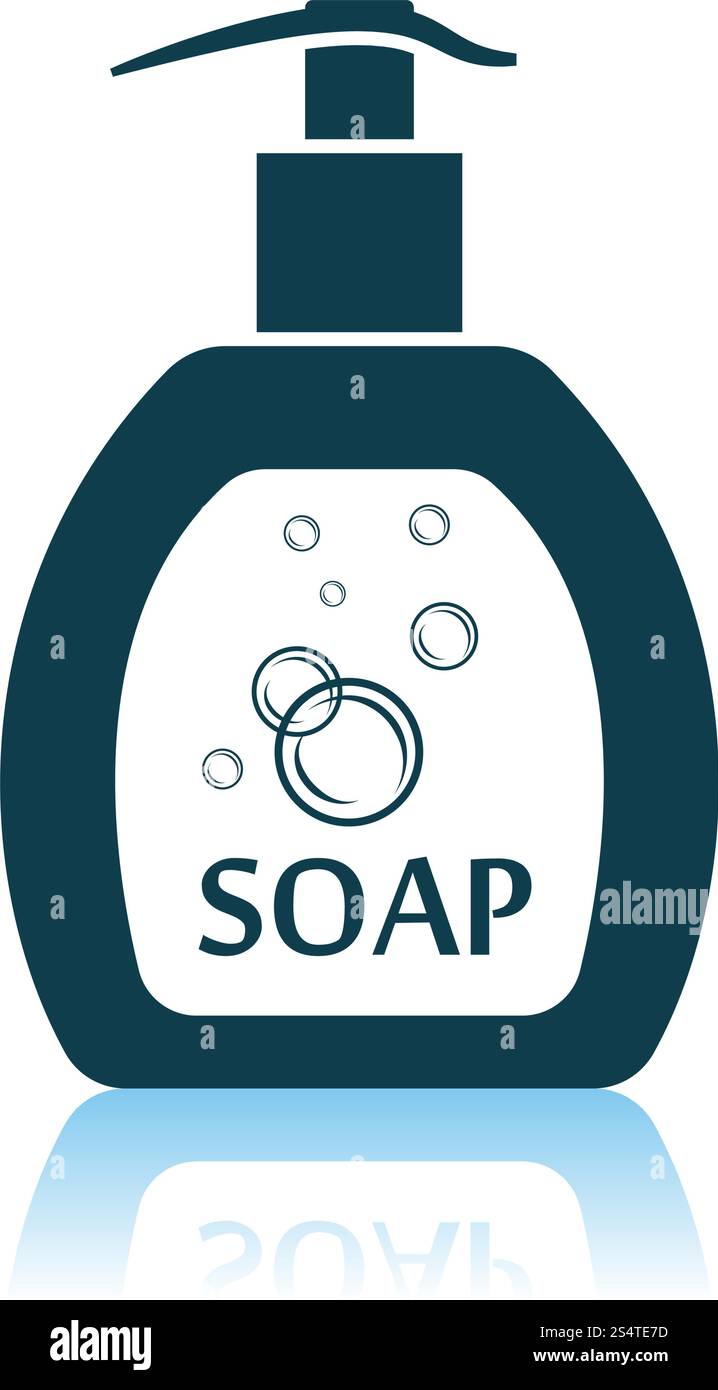 Liquid Soap Icon. Shadow Reflection Design. Vector Illustration Stock ...