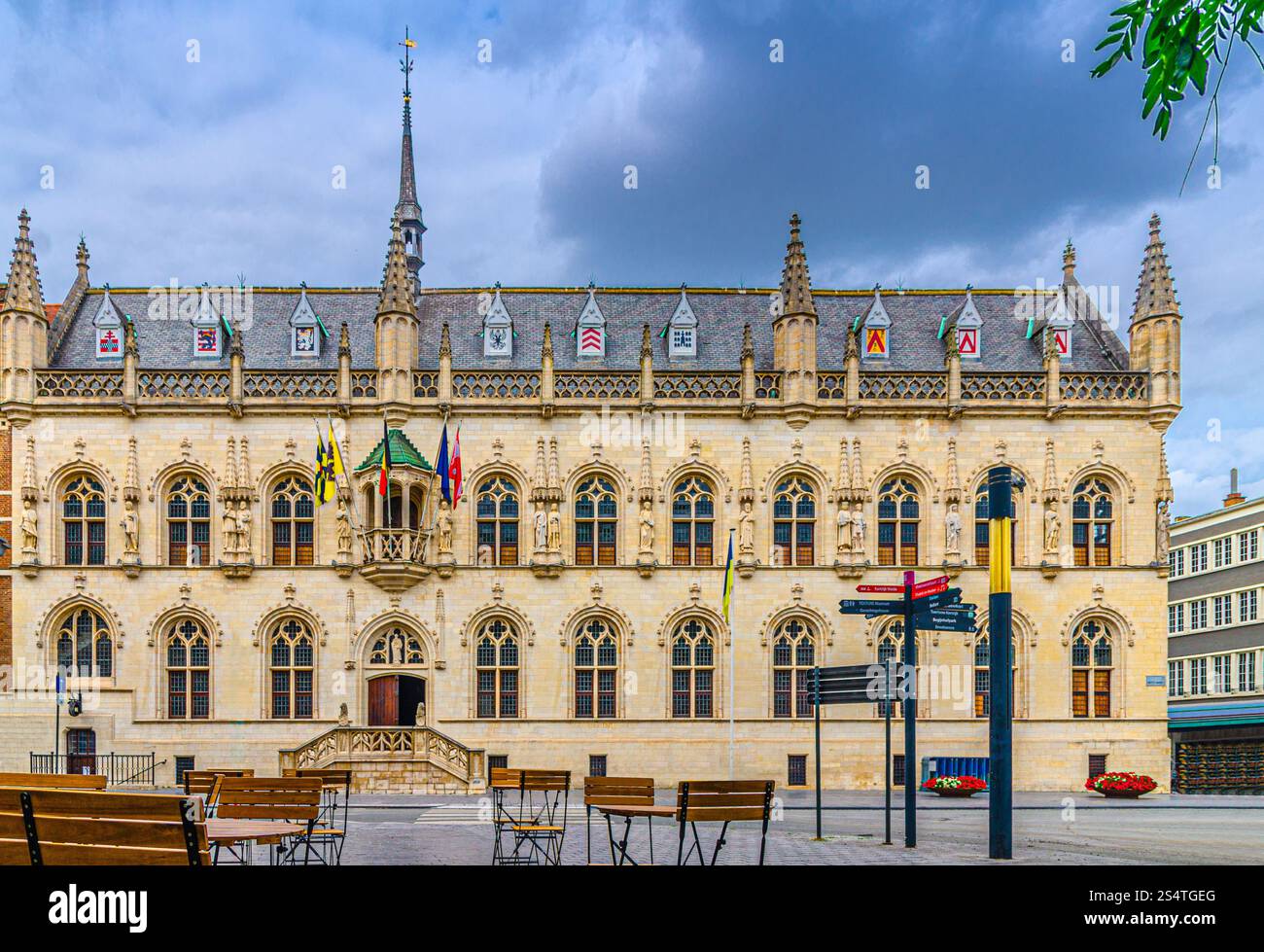 Kortrijk City Hall late-Gothic early Renaissance architecture style ...