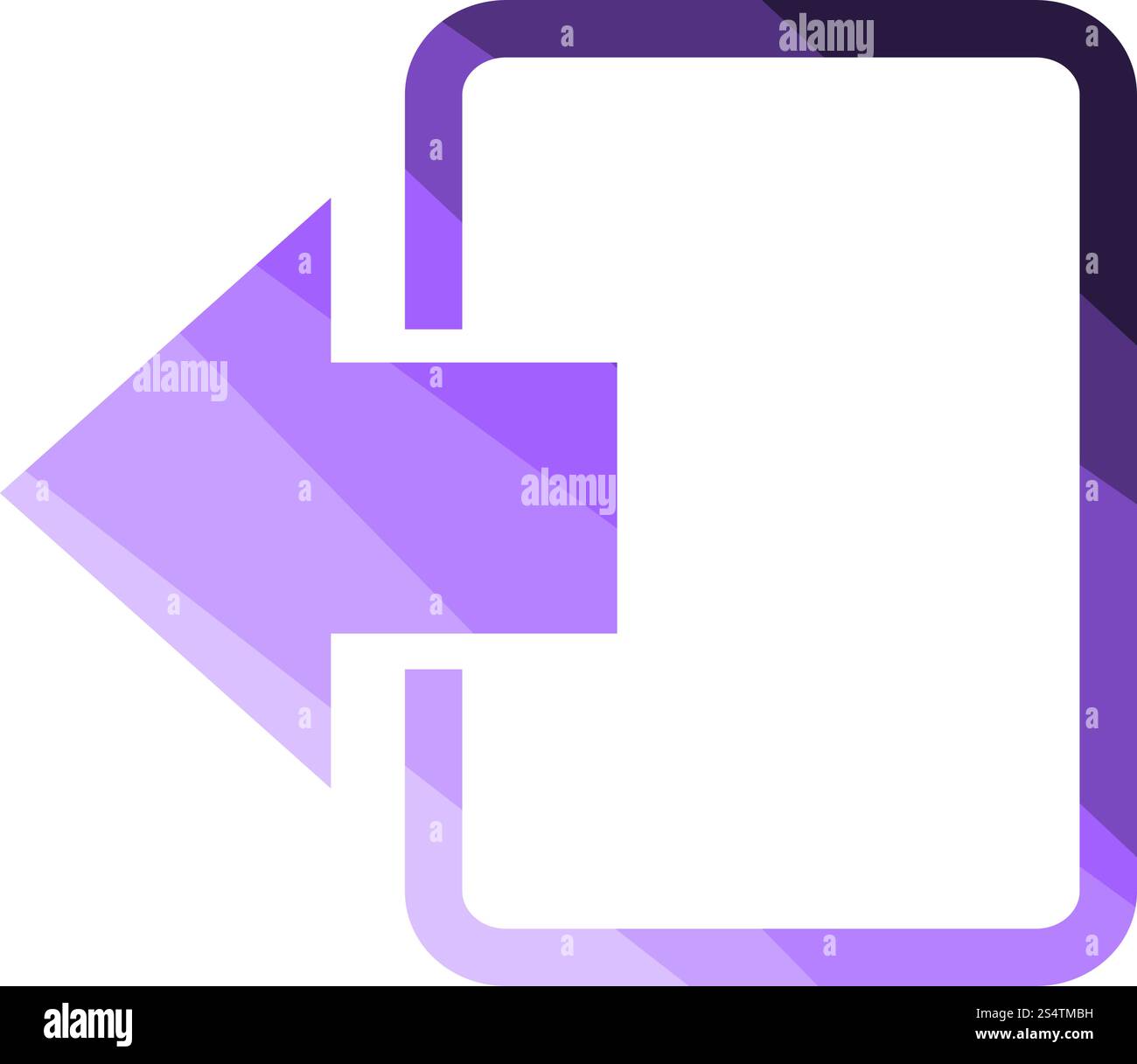 Exit Icon. Flat Color Ladder Design. Vector Illustration. Stock Vector
