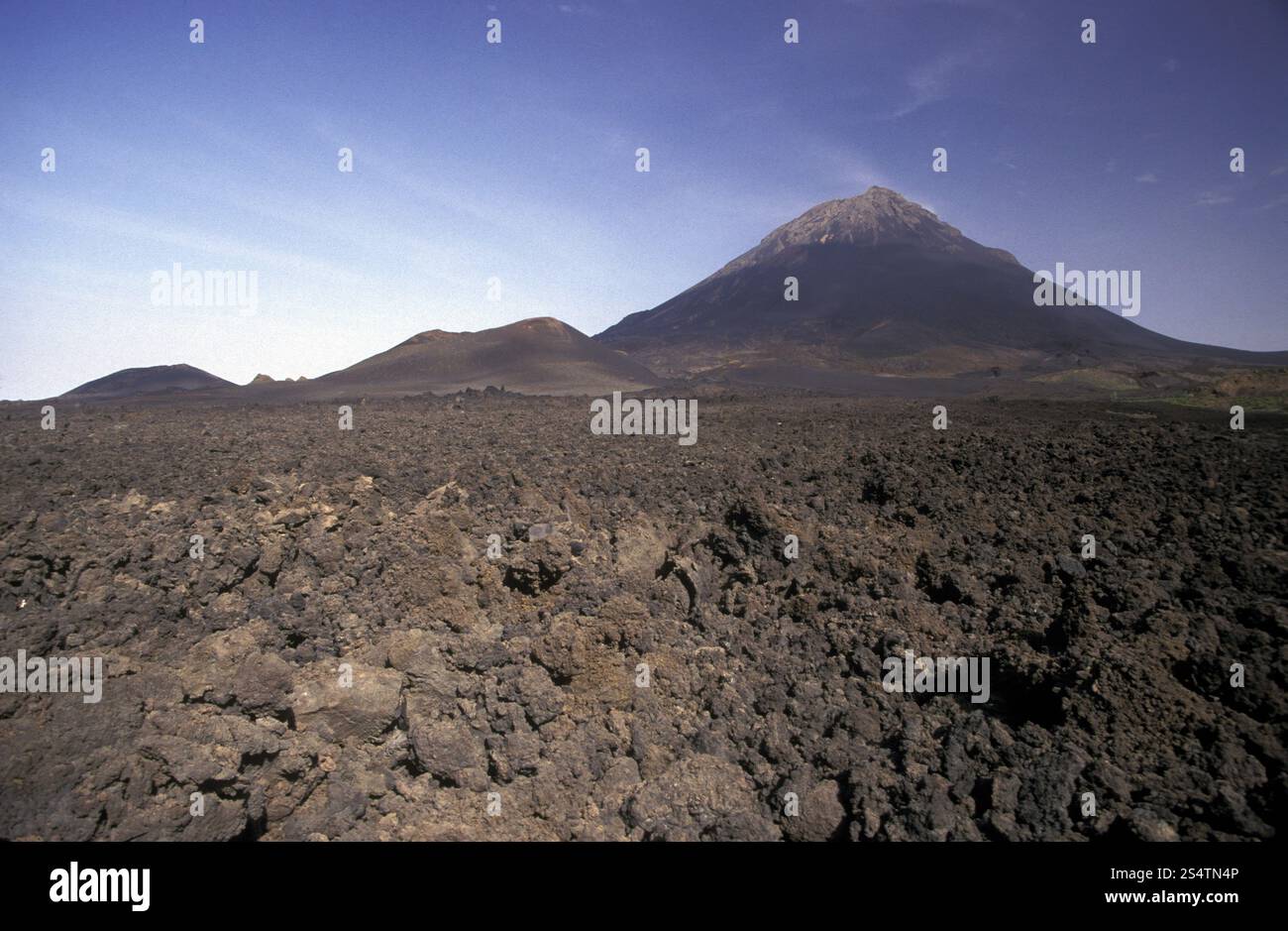 The Volcano Fogo on the Island Fogo on Cape Verde in the Atlantic Ocean ...
