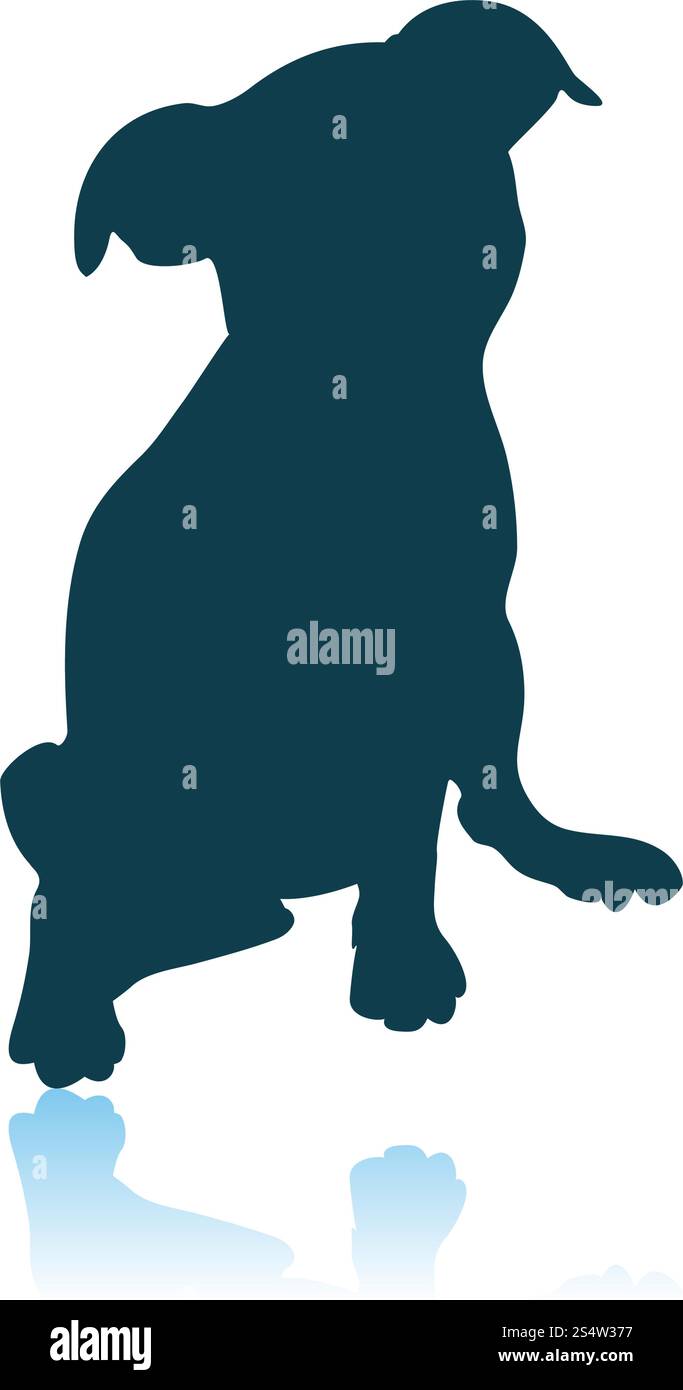Puppy Icon. Shadow Reflection Design. Vector Illustration Stock Vector ...
