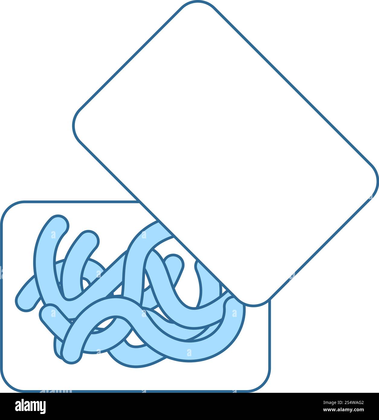 Icon Of Worm Container. Thin Line With Blue Fill Design. Vector ...
