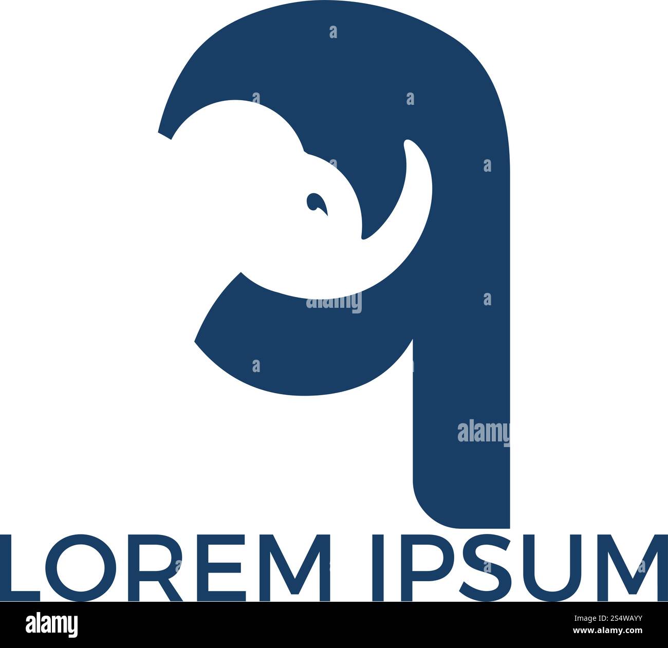 Modern Elephant Q Letter Alphabet Logo Design Stock Vector Image & Art ...
