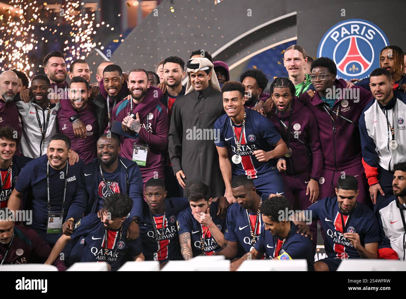 Nasser AL KHELAIFI (President PSG) - Equipe de football du PSG during ...