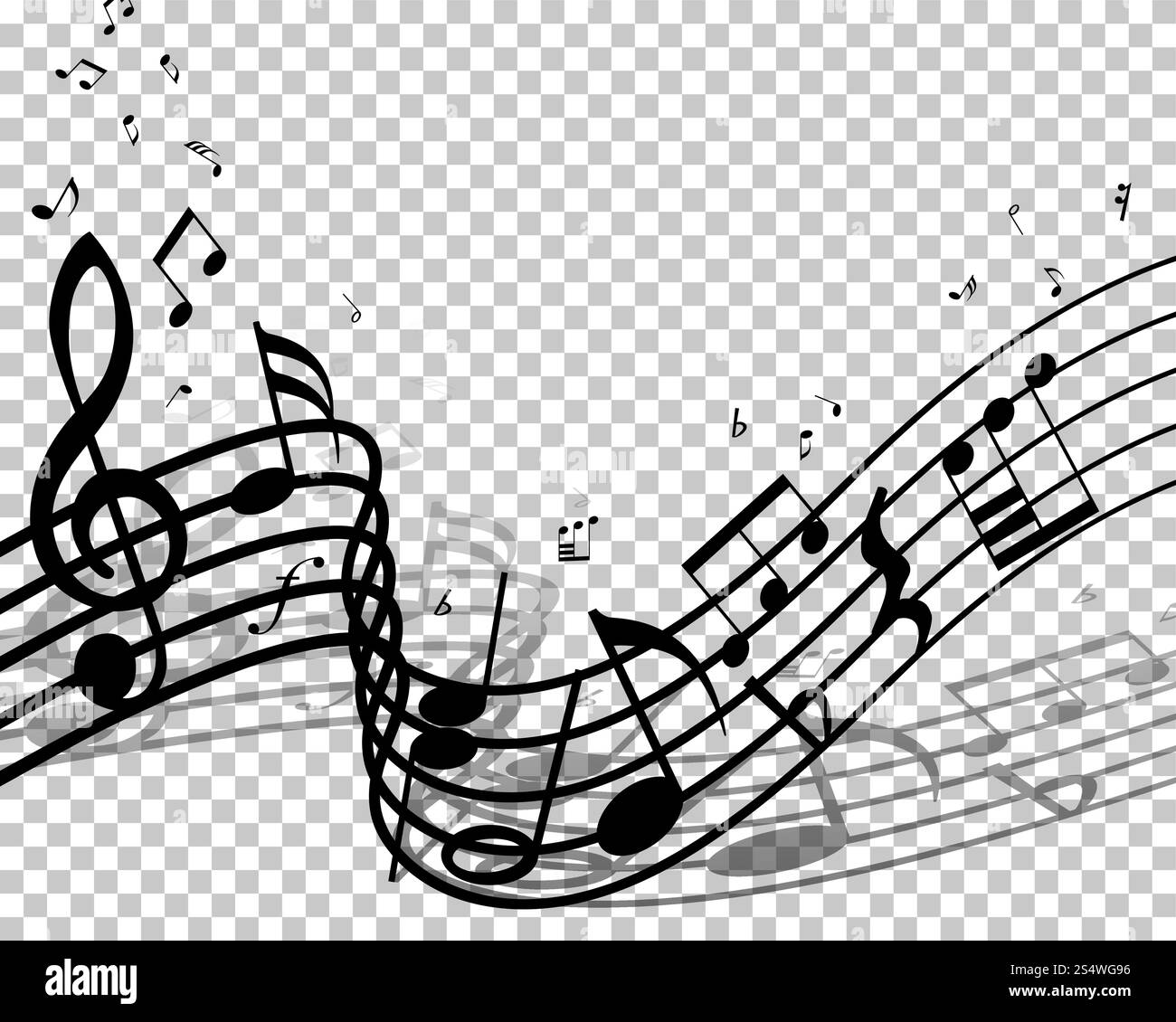 Vector Notes Design With Transparency Grid on Back. Vector Illustration ...