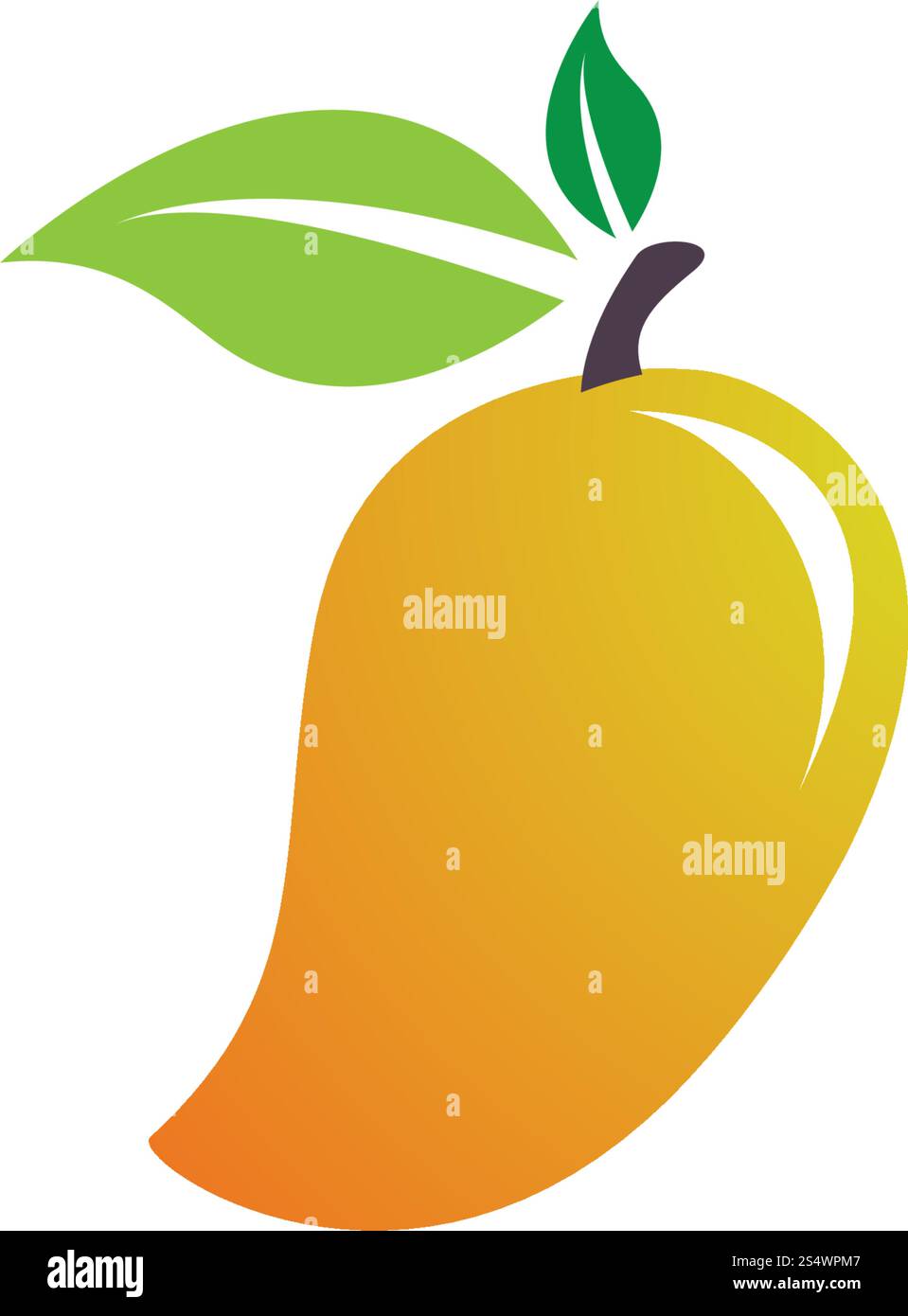 Mango in flat style. Mango vector logo. Mango icon Stock Vector Image ...