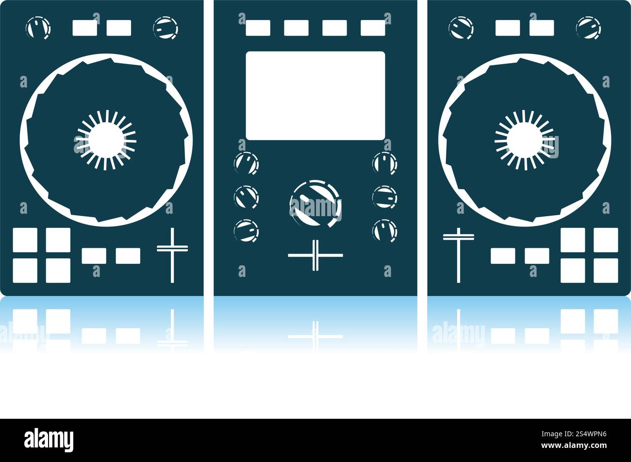 DJ Icon. Shadow Reflection Design. Vector Illustration Stock Vector ...