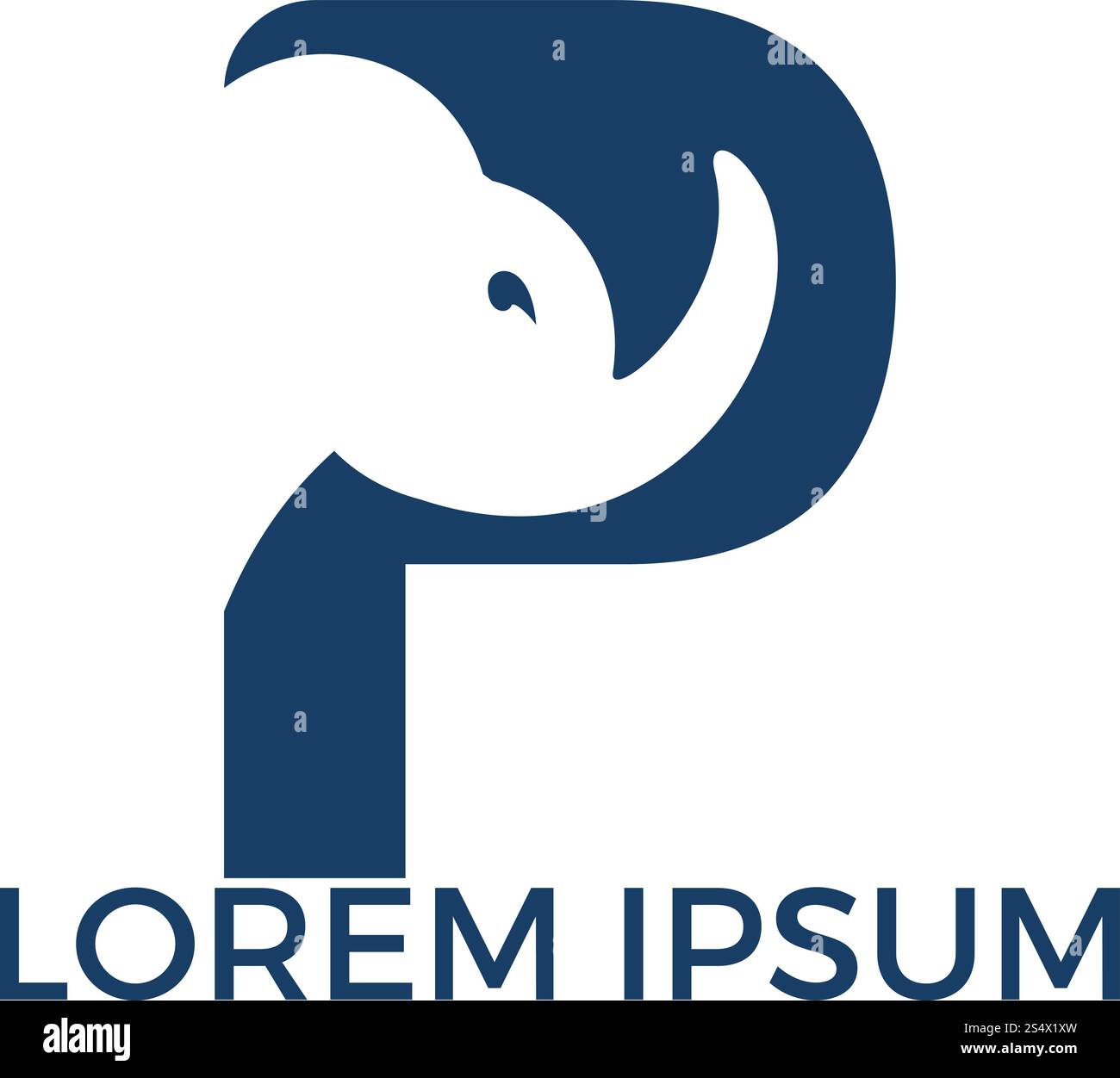 Modern Elephant P Letter Alphabet Logo Design Stock Vector Image & Art ...