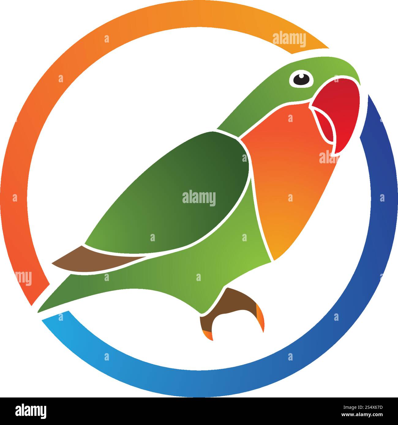 Parrot bird logo vector design Stock Vector Image & Art - Alamy