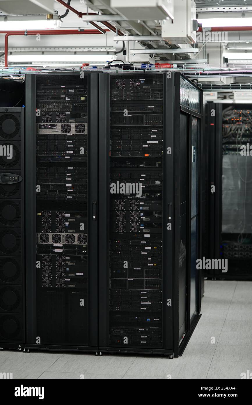 Professional and advanced computer systems in a data center Stock Photo ...