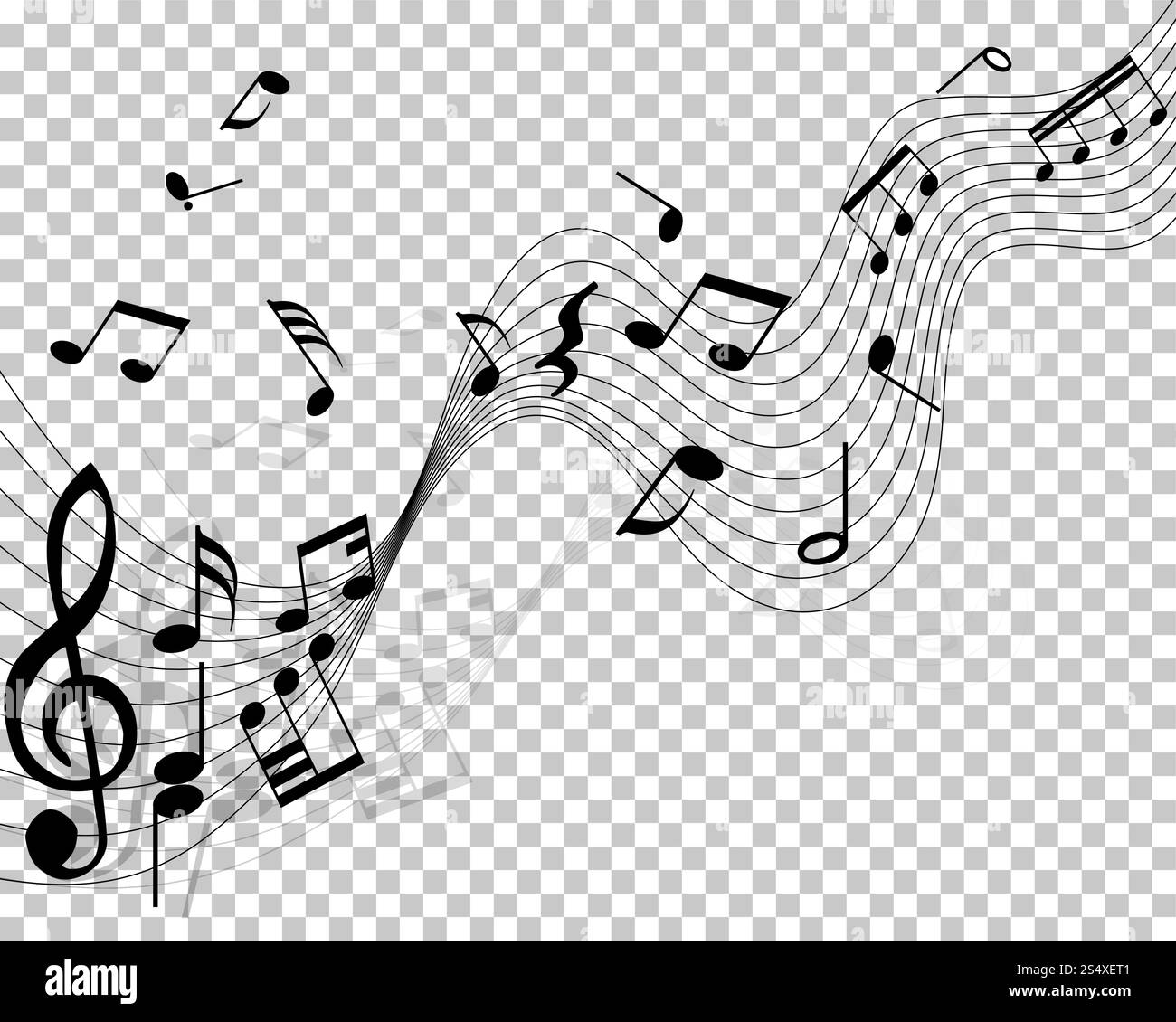 Vector Notes Design With Transparency Grid on Back. Vector Illustration ...