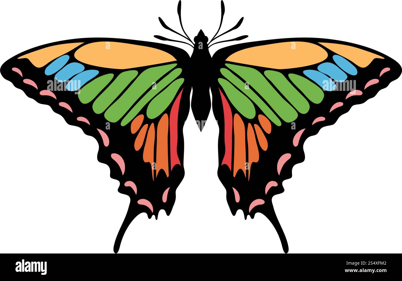 Butterfly Icon. Colored Design. EPS 10 vector illustration Stock Vector ...