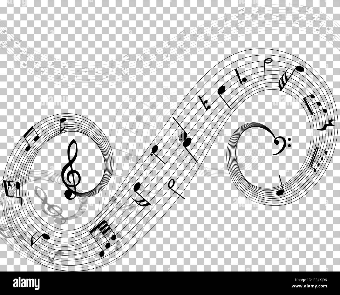 Vector Notes Design With Transparency Grid on Back. Vector Illustration ...
