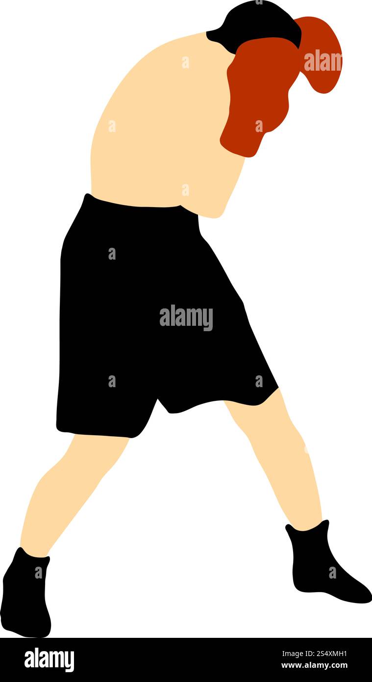 Boxing silhouette. Fully editable EPS 10 vector illustration Stock ...