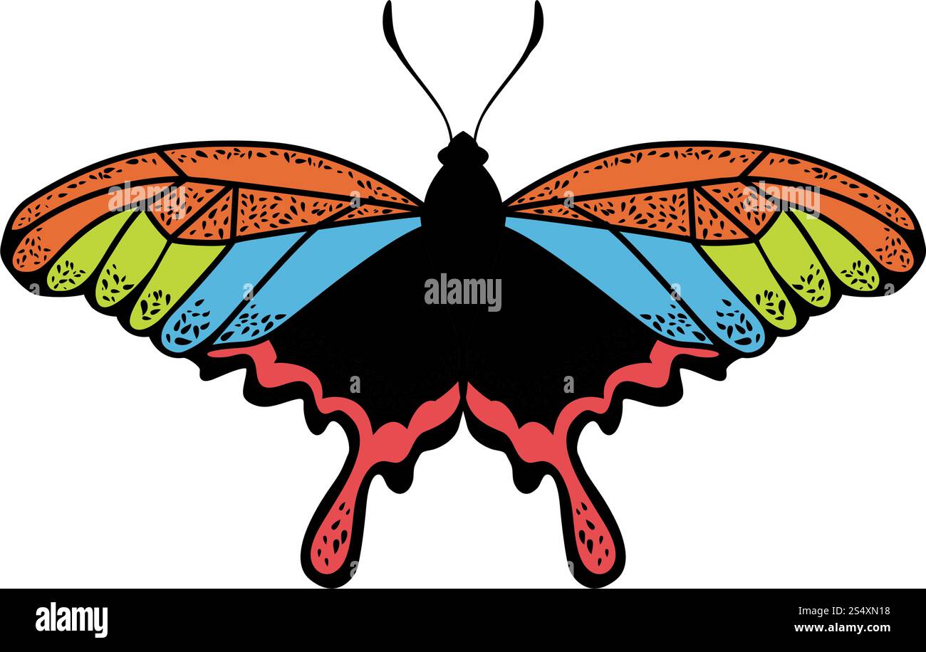Butterfly Icon. Colored Design. EPS 10 vector illustration Stock Vector ...
