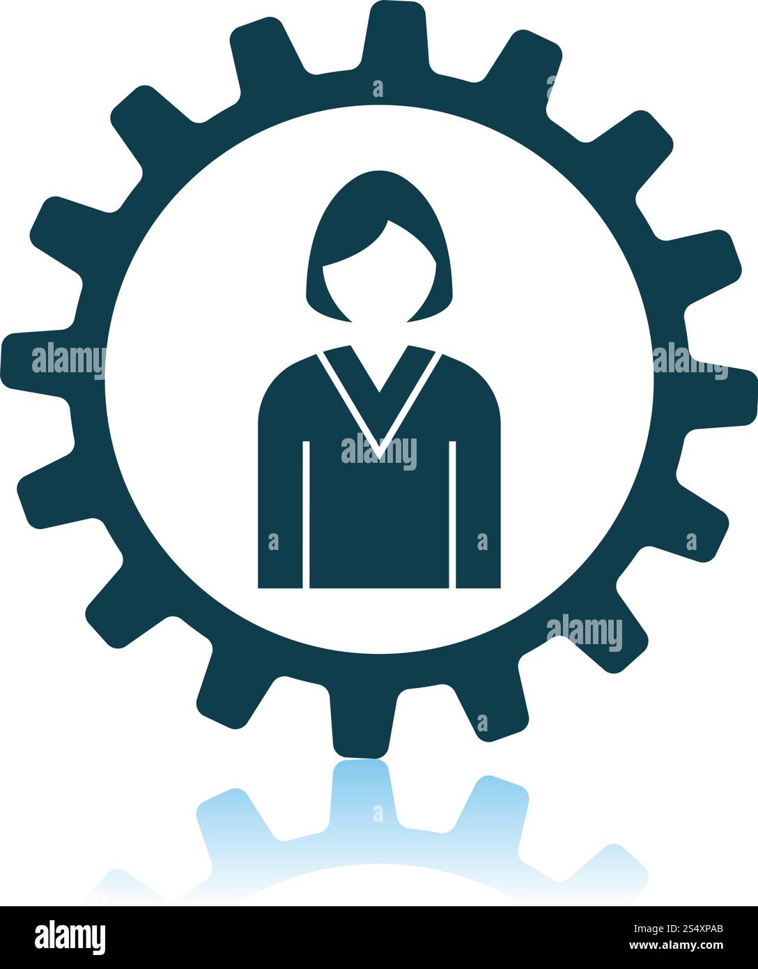 Teamwork Icon. Shadow Reflection Design. Vector Illustration Stock ...