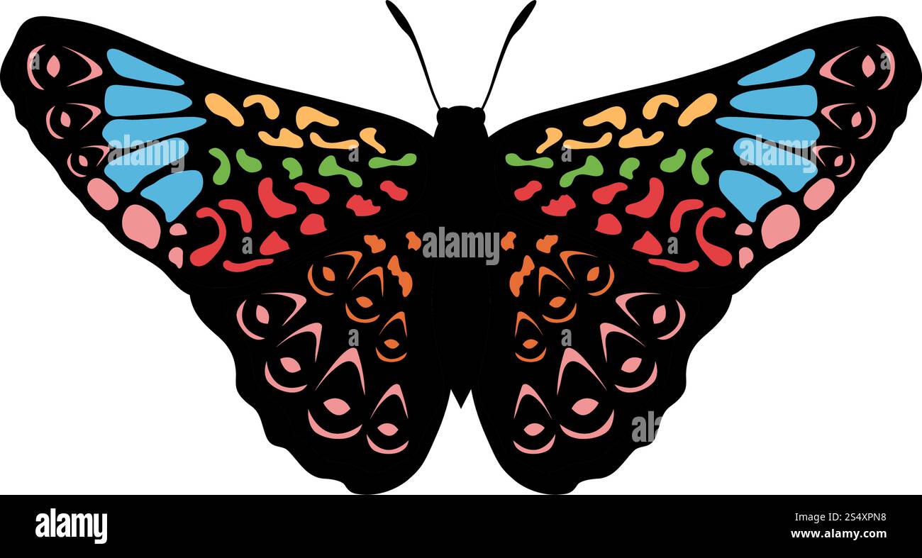 Butterfly Icon. Colored Design. EPS 10 vector illustration Stock Vector ...
