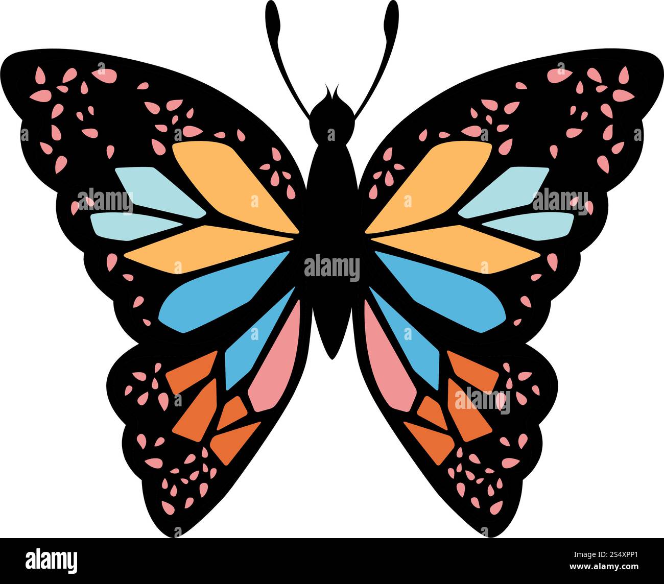 Butterfly Icon. Colored Design. EPS 10 vector illustration Stock Vector ...