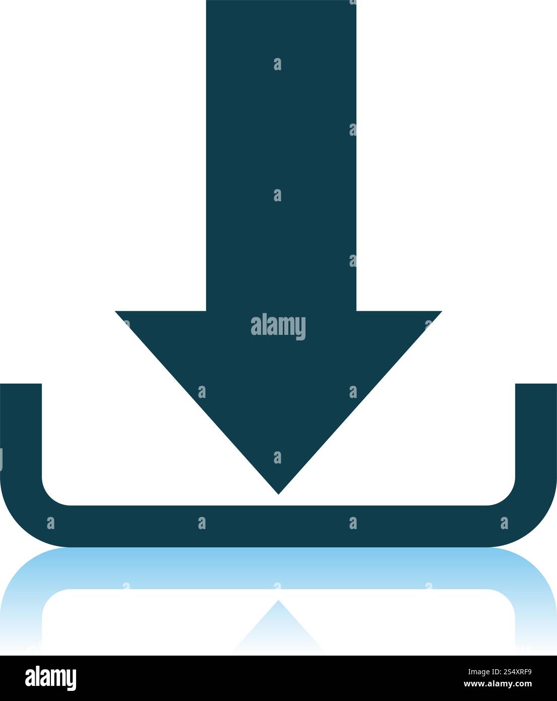 Download Icon. Shadow Reflection Design. Vector Illustration Stock ...