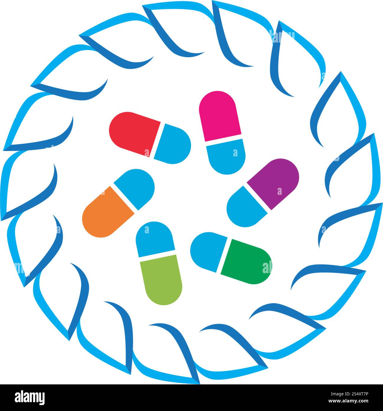 Medical capsule Logo template vector illustration design Stock Vector
