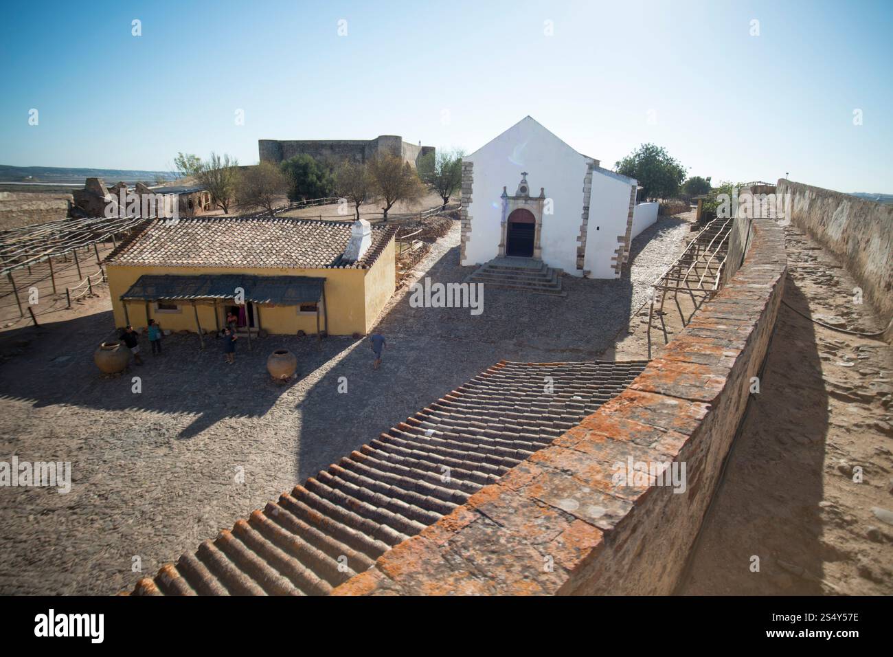 The Castilo in the town of Castro Marim at the east Algarve in the ...