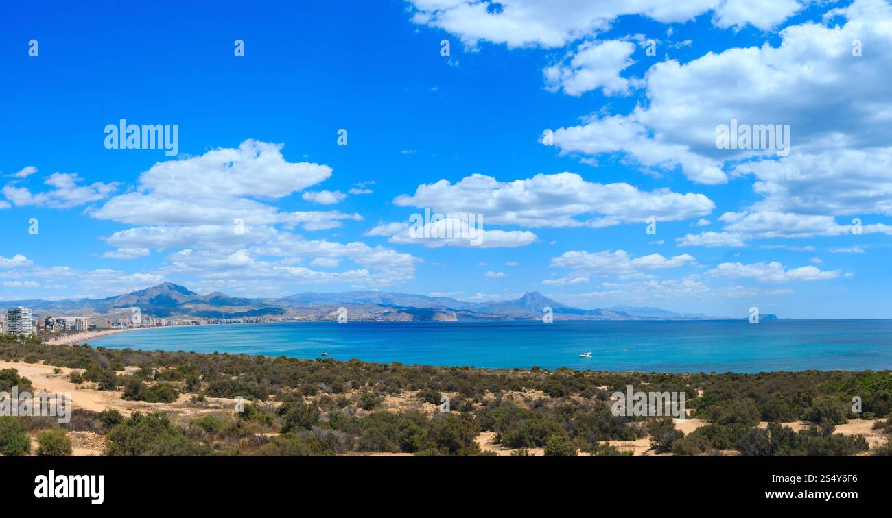 Benidorm city coast summer view (Costa Blanca, Alicante, Spain). Stock Photo