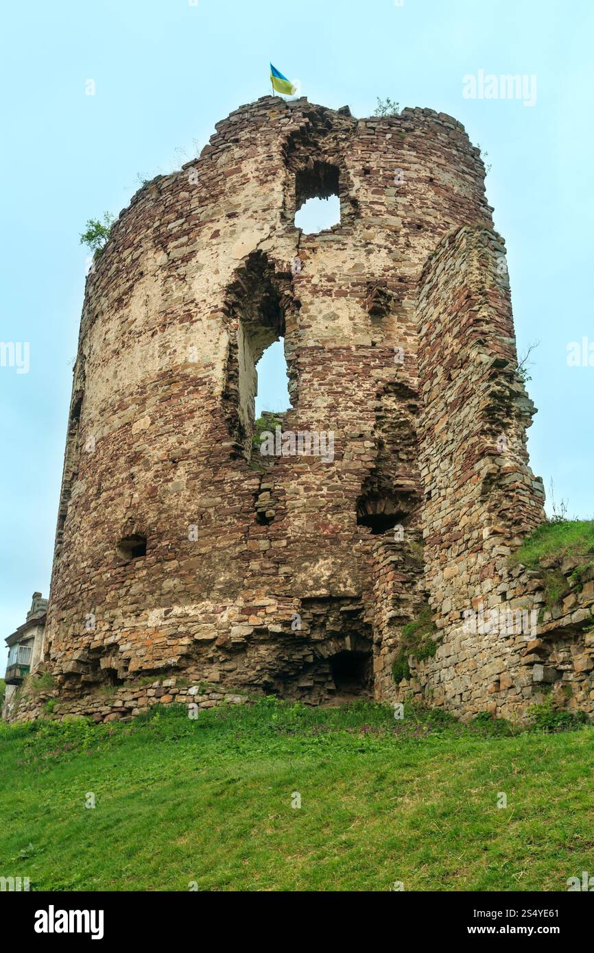 Buchach castle ruins, Ternopil oblast, Ukraine. Dating to 14th century. Stock Photo