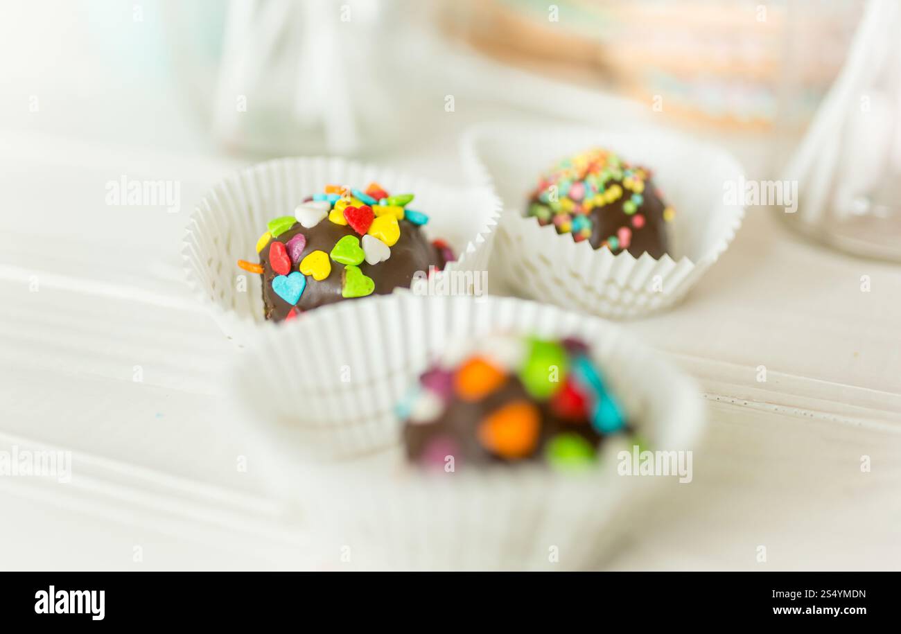 Round chocolate candies hi-res stock photography and images - Alamy
