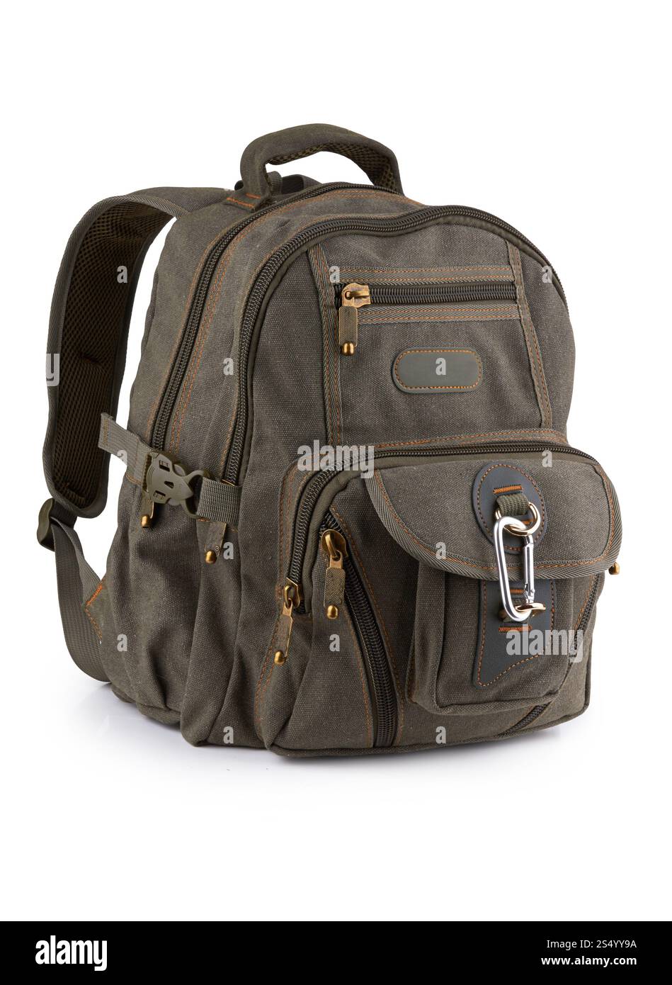 Big backpack for travel isolate on a white background Stock Photo