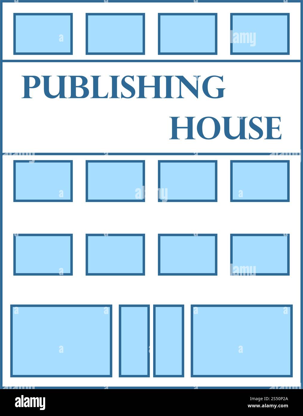 Publishing house icon blue hi-res stock photography and images - Alamy