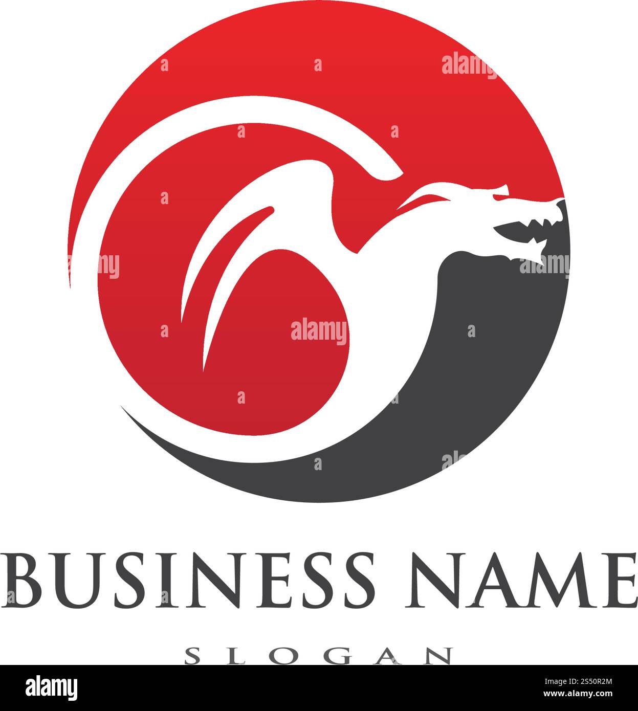 Head dragon flat color logo template vector illustration Stock Vector
