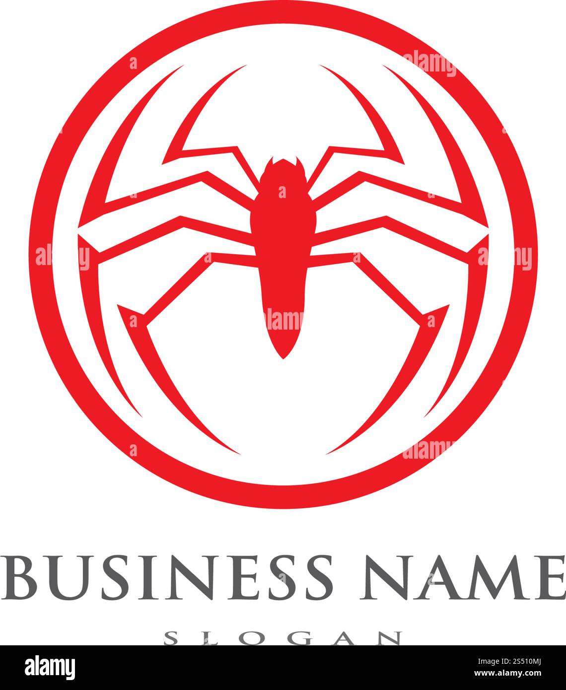 spider ilustration logo vector template Stock Vector