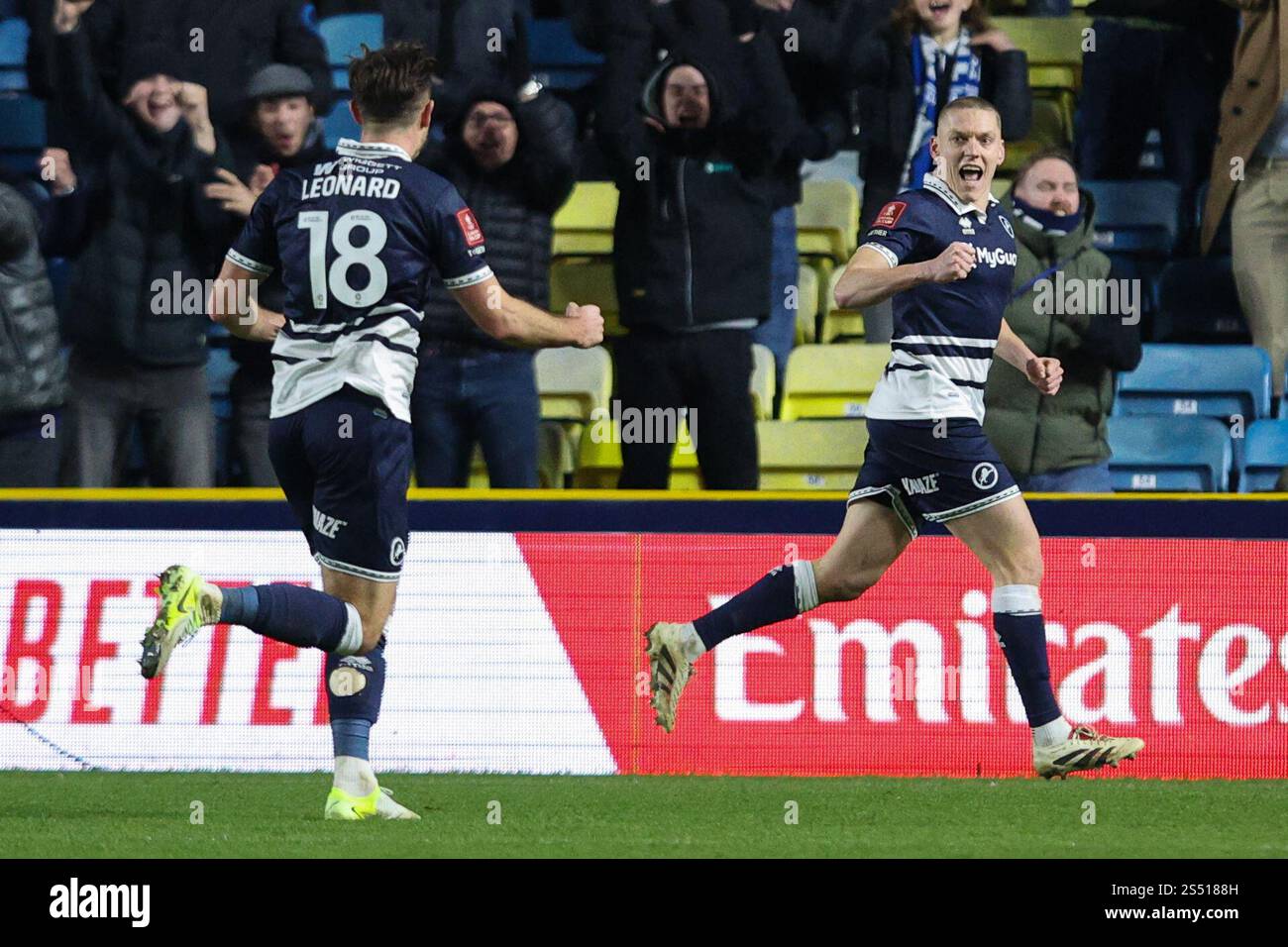 LONDON, UK 13th Jan 2025 Casper de Norre of Millwall celebrates