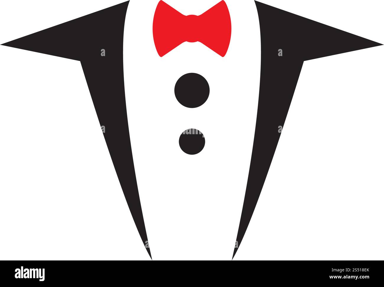 Tuxedo logo vector template ilustration Stock Vector