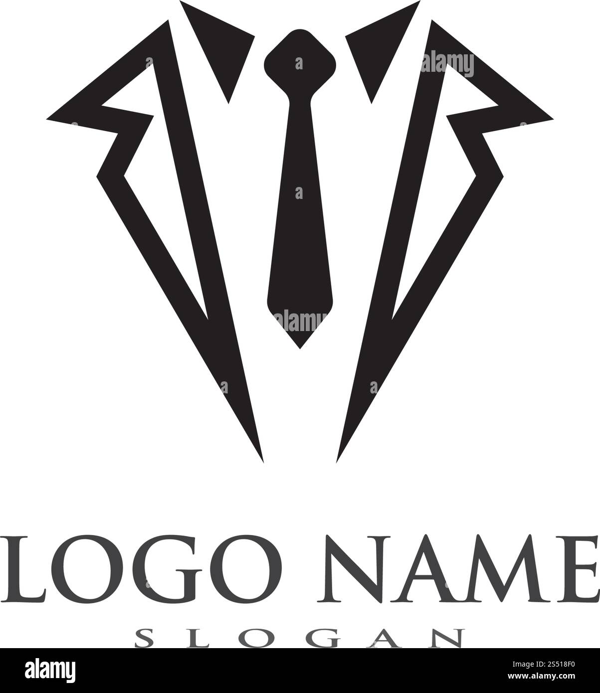 Tuxedo logo vector template ilustration Stock Vector