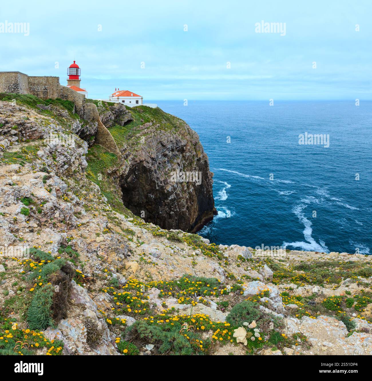 Lighthouse on Cape St. Vincent (is headland in municipality of Sagres ...