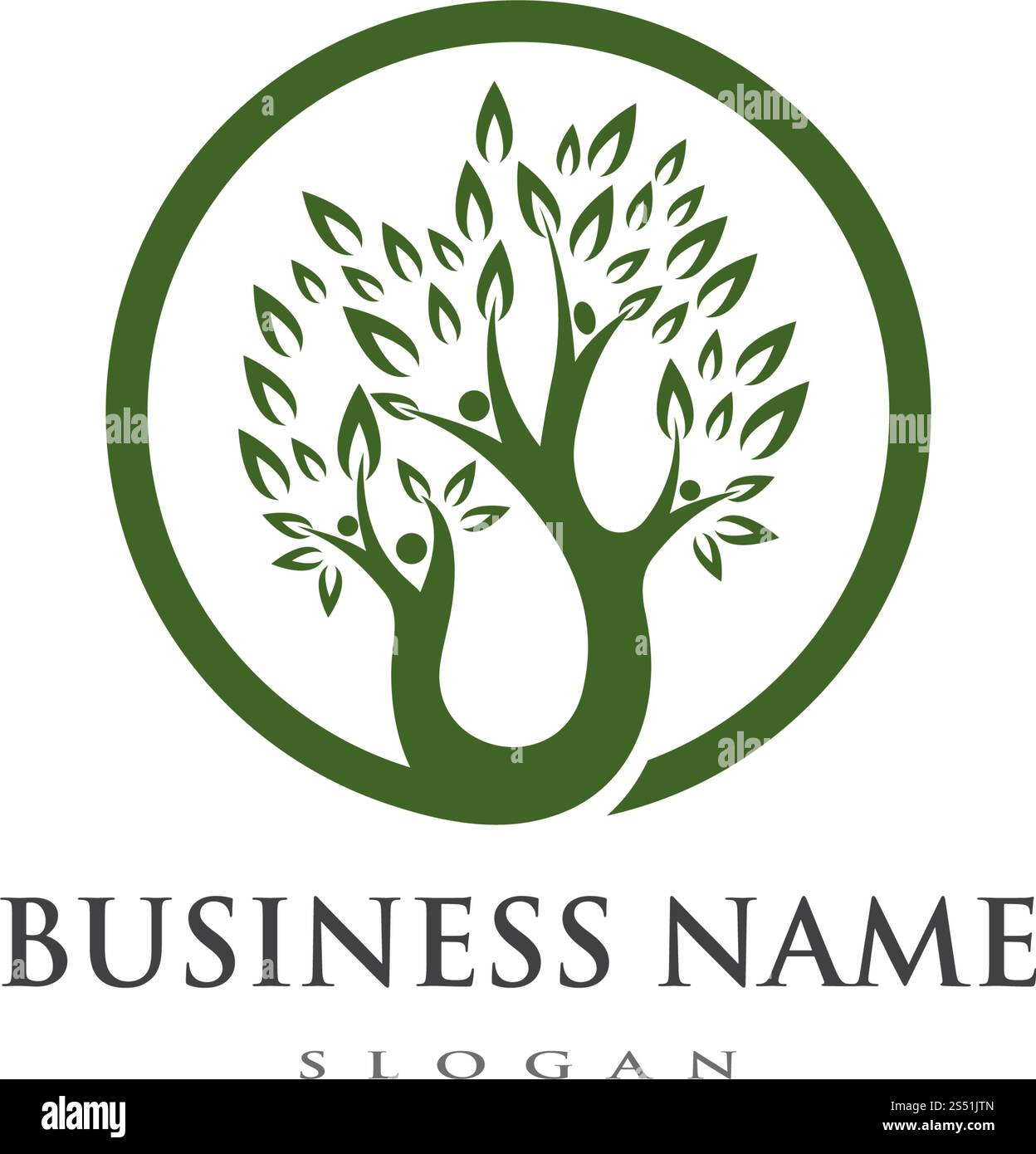 family tree logo template vector illustration Stock Vector Image & Art ...