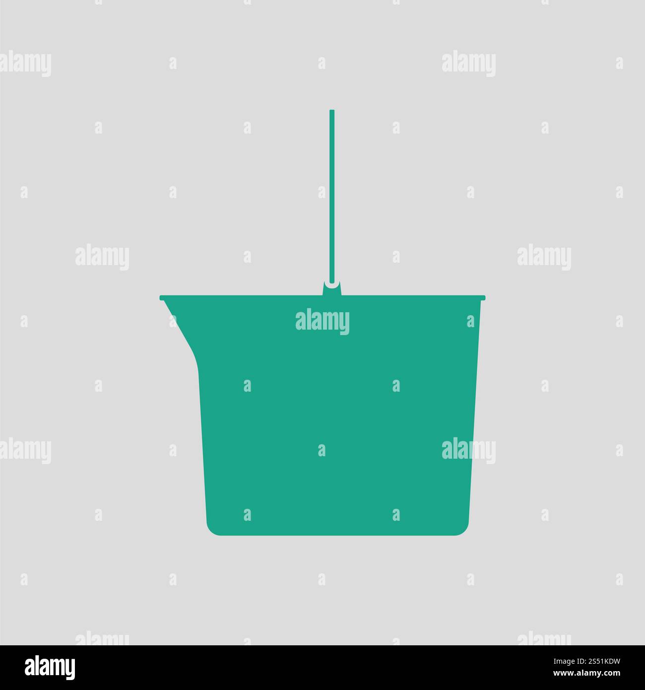Icon of bucket. Gray background with green. Vector illustration Stock ...