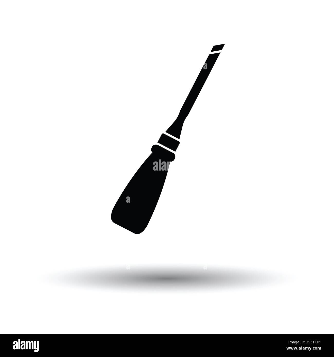 Chisel icon. White background with shadow design. Vector illustration ...