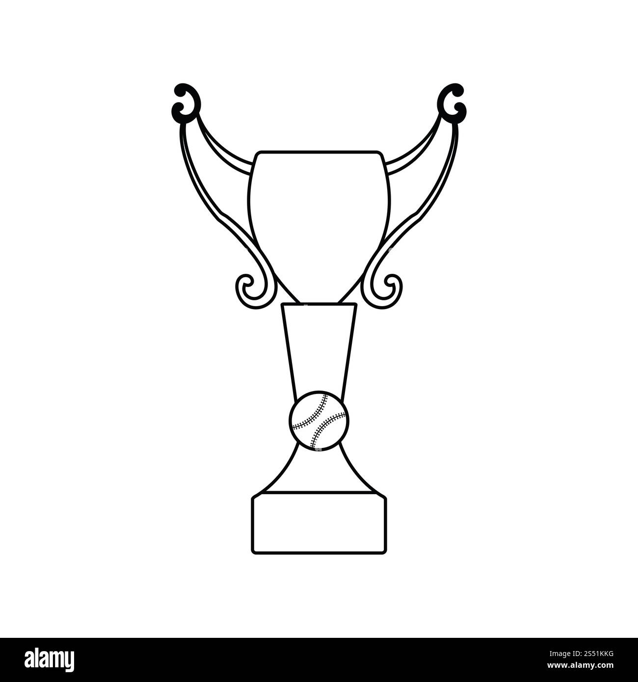 Baseball cup icon. Thin line design. Vector illustration Stock Photo ...