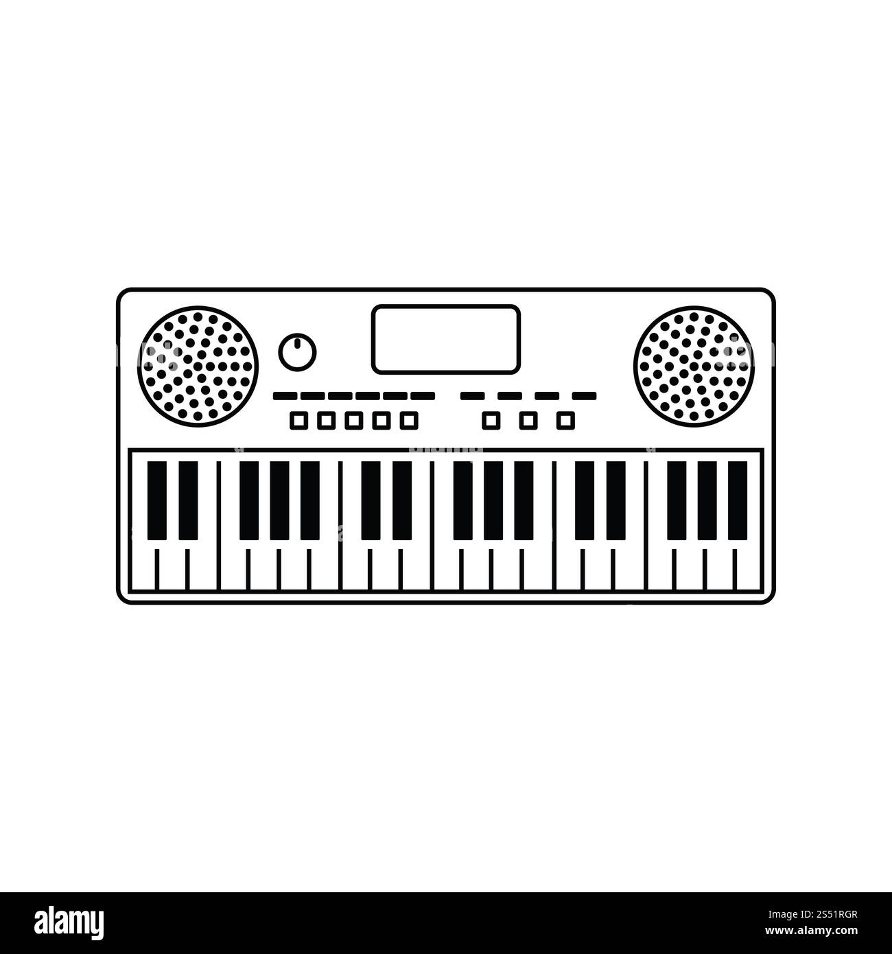 Music synthesizer icon. Thin line design. Vector illustration Stock ...