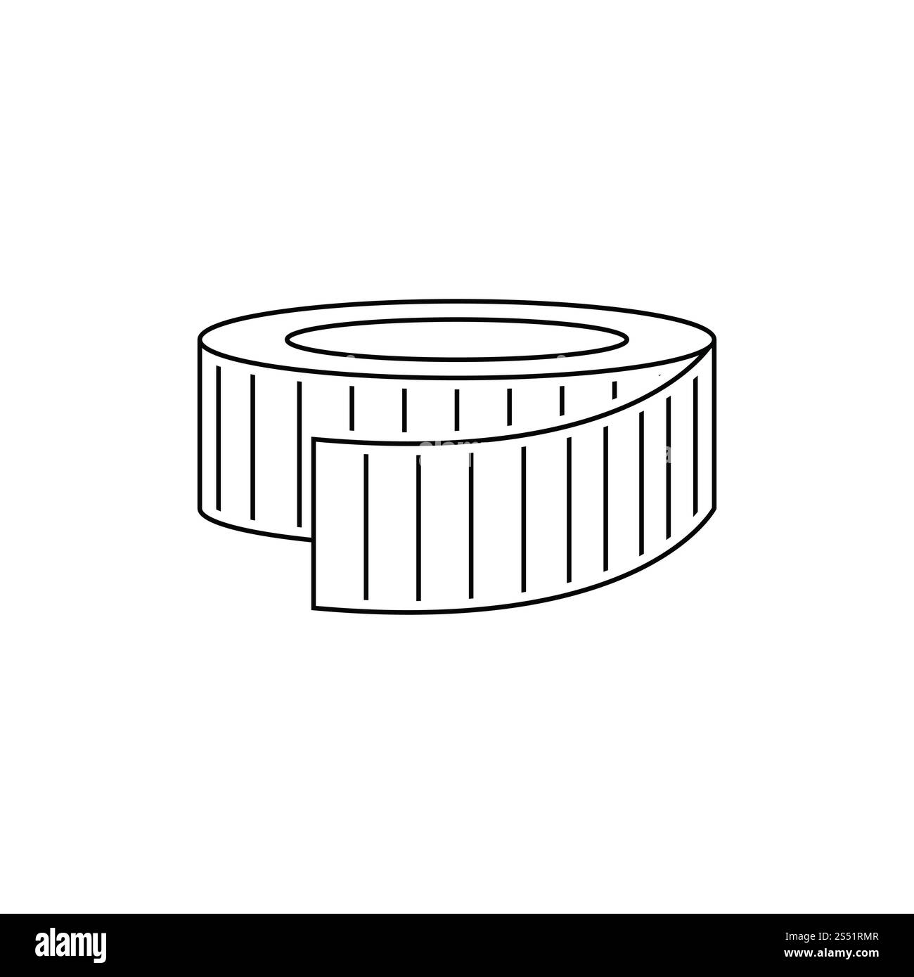 Icon of Measure tape . Thin line design. Vector illustration Stock ...