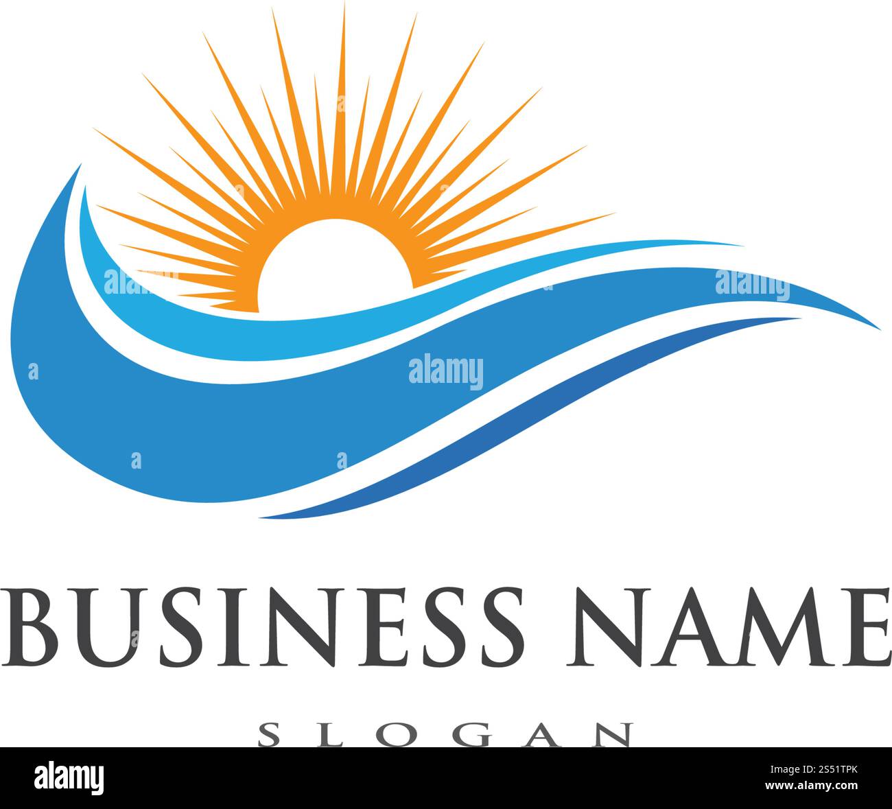 Vector Icon Logo Template Sun over horizon Stock Vector Image & Art - Alamy
