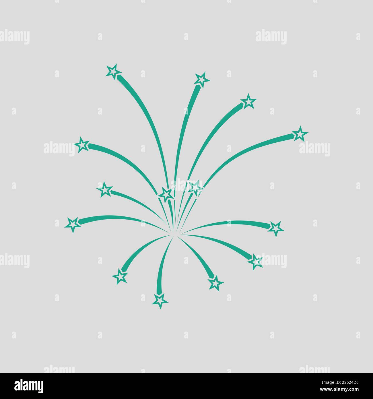 Fireworks icon. Gray background with green. Vector illustration Stock ...