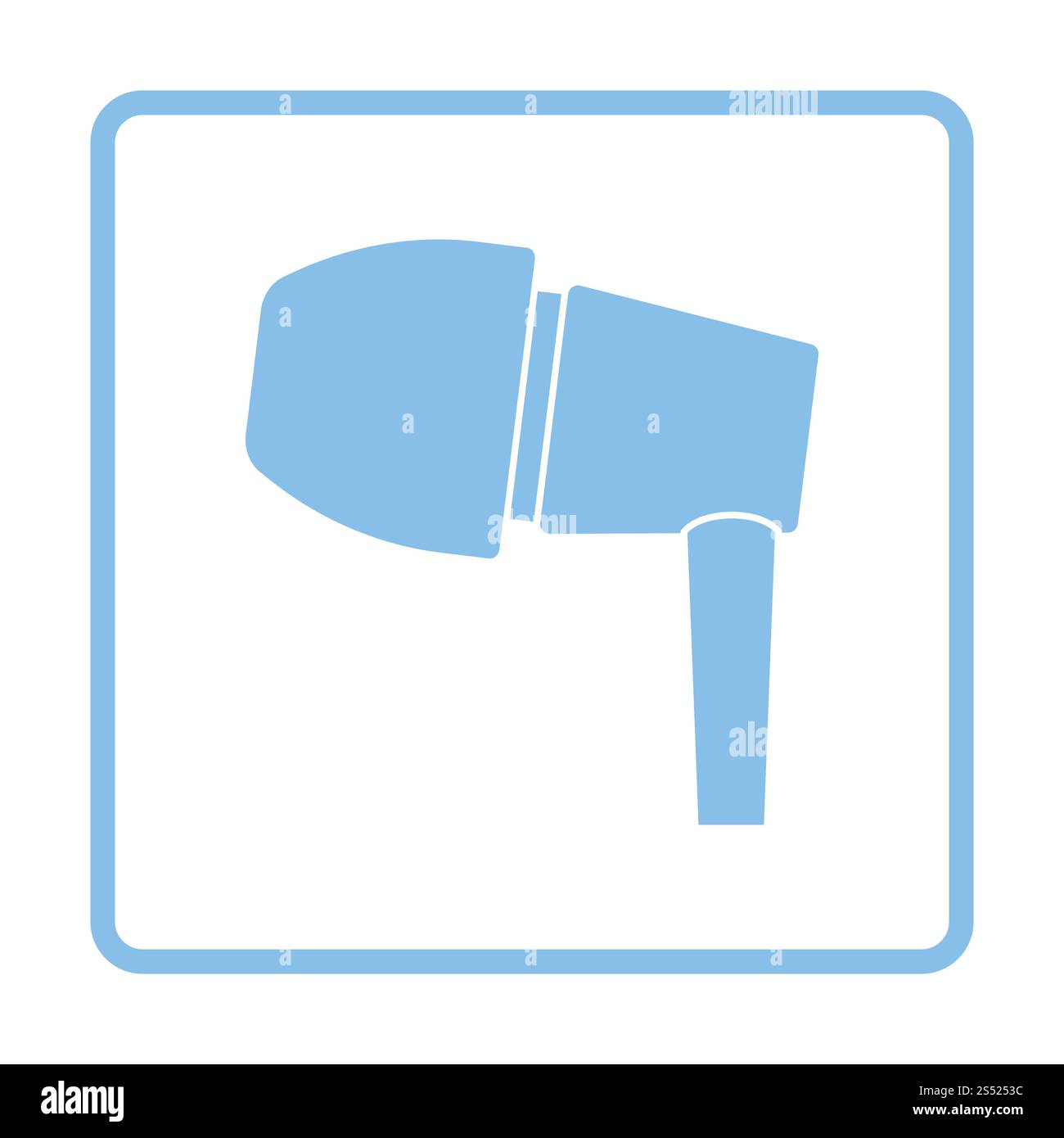Headset icon. Blue frame design. Vector illustration Stock Photo - Alamy
