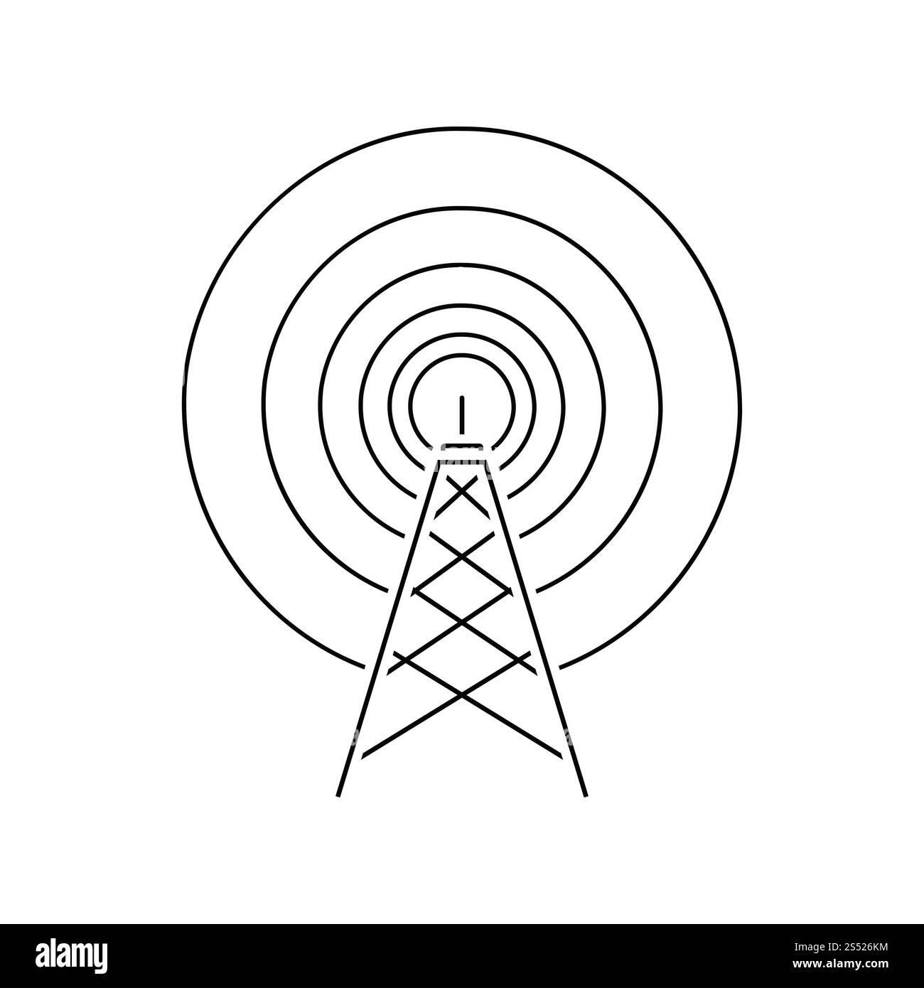Communication antenna vector icon Cut Out Stock Images & Pictures - Alamy