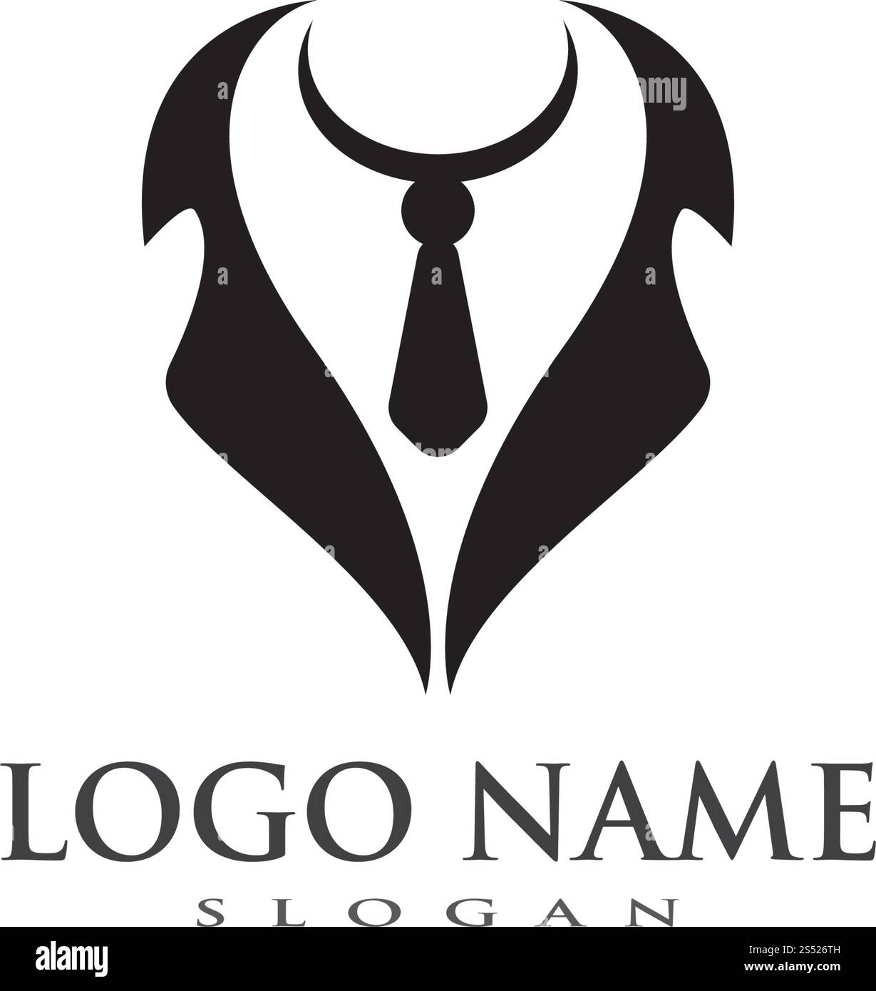 Tuxedo logo vector template ilustration Stock Vector
