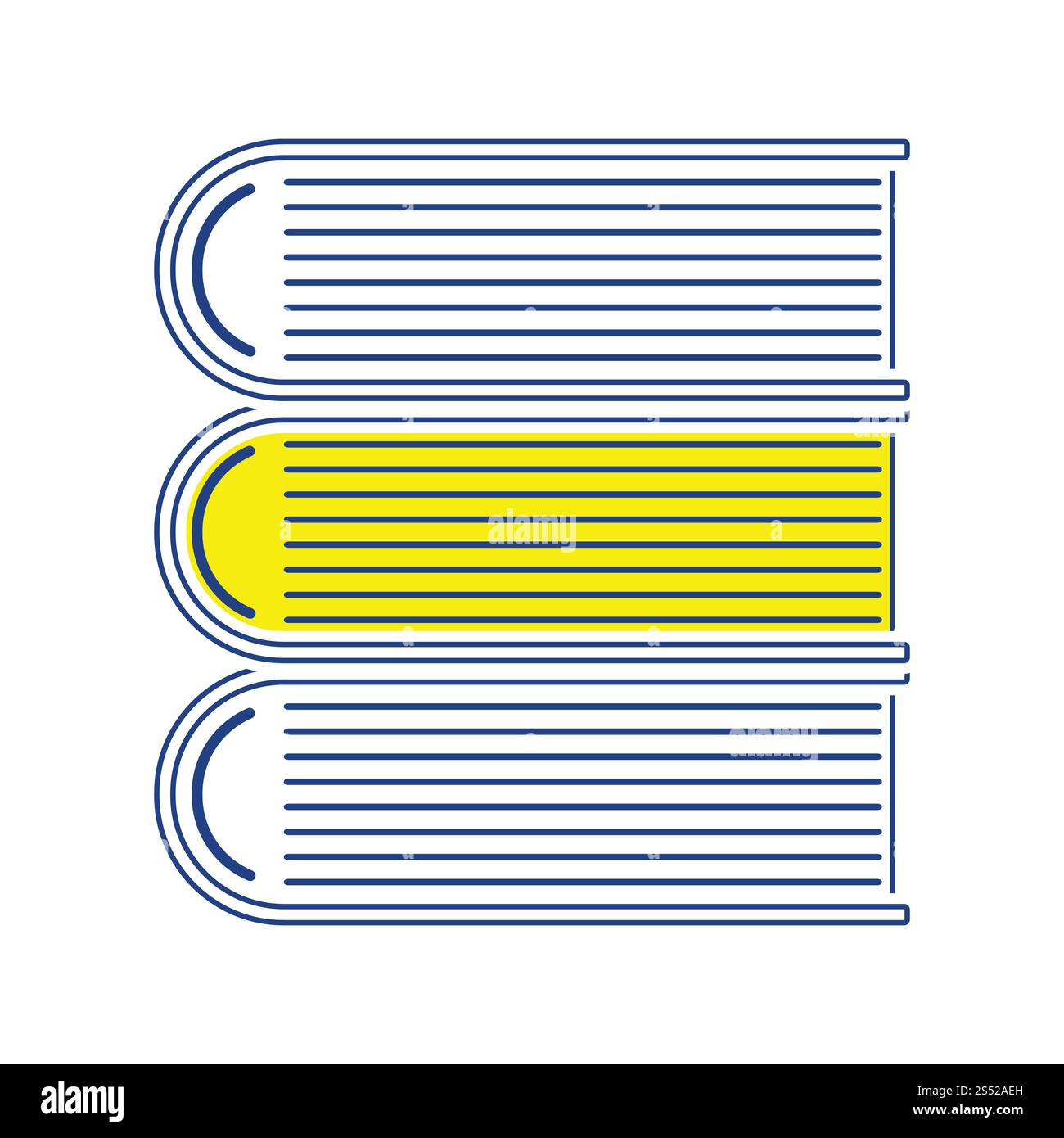 Icon of Stack of books. Thin line design. Vector illustration Stock ...