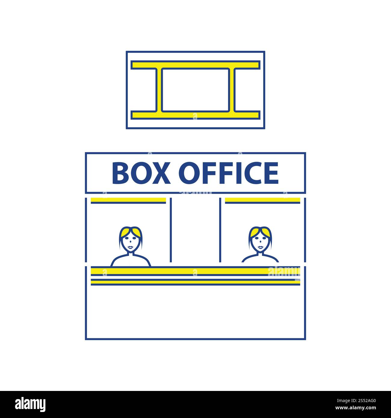 Box office icon. Thin line design. Vector illustration Stock Photo - Alamy